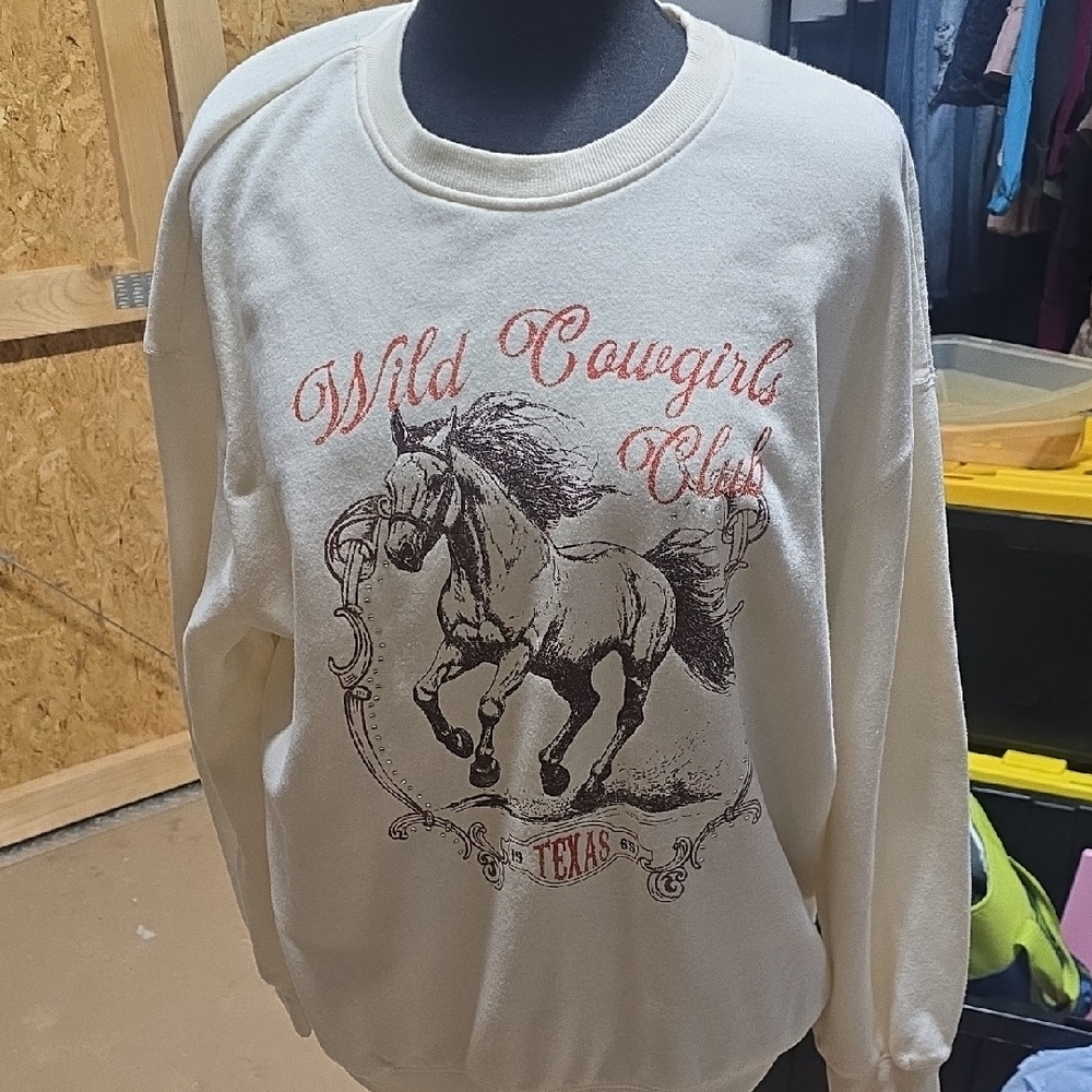 Wild Cowgirls Club Cream Sweater